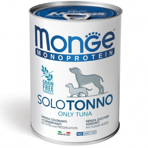 MONGE DOG MONOPROTEICO 100% TONNO PATE' 400GR