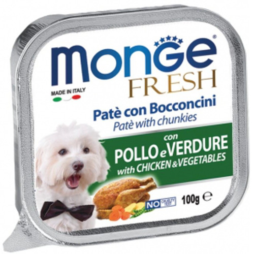 MONGE FRESH CANE POLLO/VERDURE 100GR
