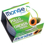 MONGE FRUITS CAT POLLO CON PAPAYA 80GR