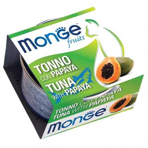 MONGE FRUITS CAT TONNO CON PAPAYA 80GR