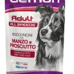 MONGE GEMON BUSTE CANE ADULT MANZO E PROSCIUTTO 100GR