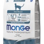 MONGE MONOPROTEICO CAT STERILIZZATO TROTA 400GR - CROCCHETTA