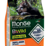 MONGE BWILD GRAIN FREE DOG PUPPY ANATRA E PAPATE 12KG
