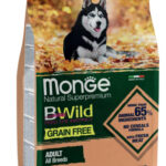 MONGE BWILD GRAIN FREE DOG SALMONE E PISELLI 2,5KG