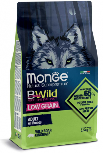 MONGE BWILD LOW GRAIN DOG ADULT CINGHIALE 12KG