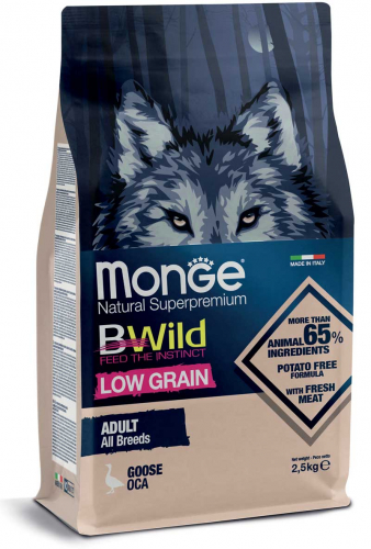 MONGE BWILD LOW GRAIN DOG ADULT OCA 12KG