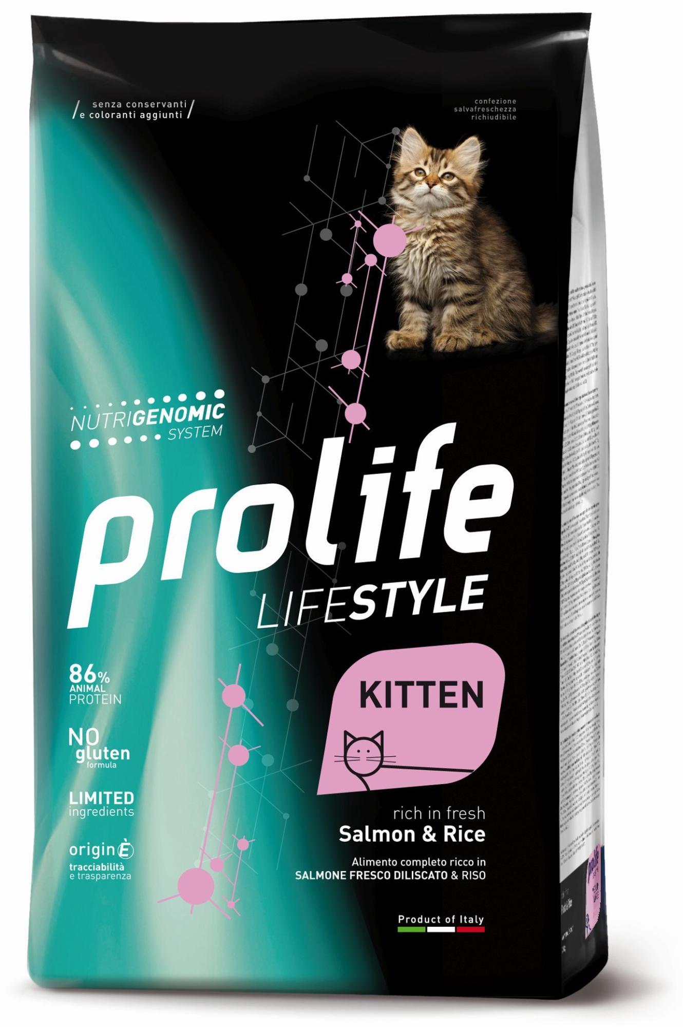 PROLIFE CAT LIFESTYLE KITTEN SALMON&RICE 1,5KG