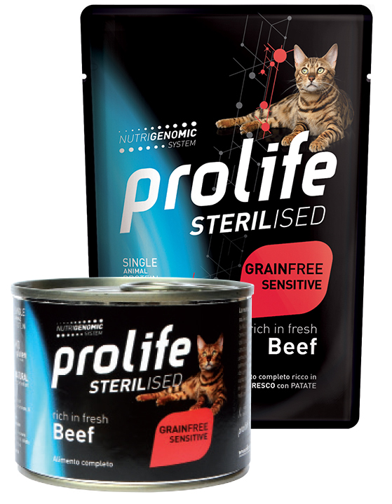 PROLIFE CAT STERILISED ADULT BEEF - Busta 85g