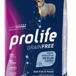 PROLIFE DOG GRAIN FREE SENS. ADULT SOLE FISH&POTATO MEDIUM/LARGE 2,5KG