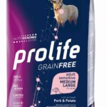 PROLIFE DOG GRAIN FREE SENS. ADULT PORK&POTATO MEDIUM/LARGE 2,5 KG