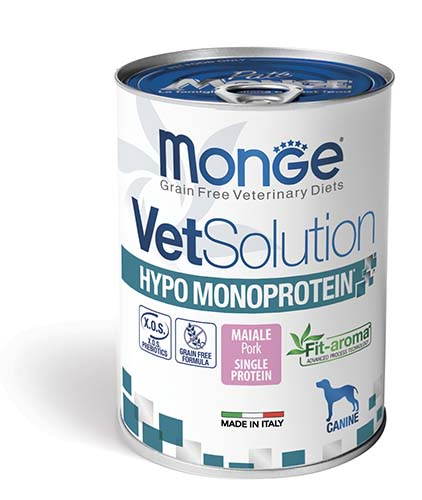 MONGE VETSOL CANINE HYPO MONOPROTEICO MAIALE 400GR