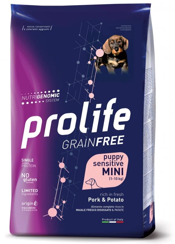 PROLIFE DOG GRAIN FREE SENS. PUPPY PORK&POTATO MINI 2 KG