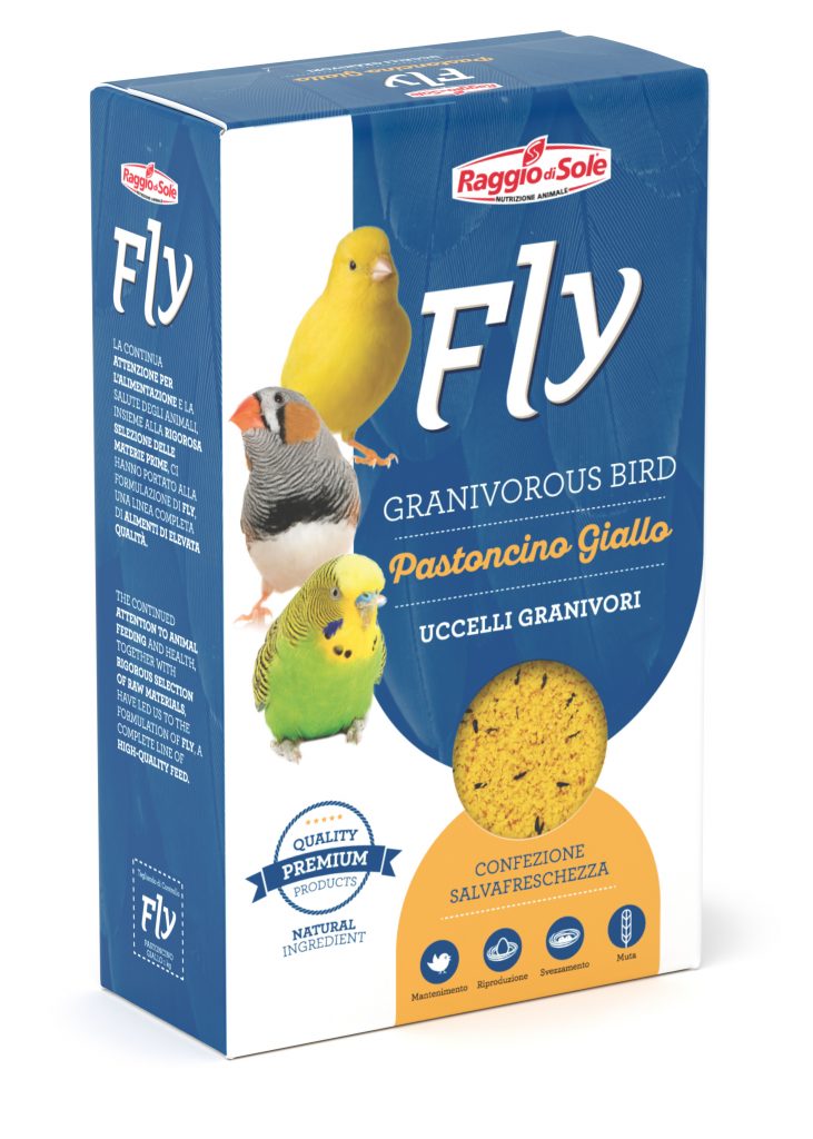RAGGIO DI SOLE PASTONCINO GIALLO PER UCCELLI GRANIVORI 300GR