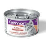 MONGE GEMON MOUSSE KITTEN SALMONE E POLLO 85GR