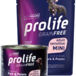 PROLIFE DOG GRAIN FREE ADULT PORK&POTATO MINI 200g