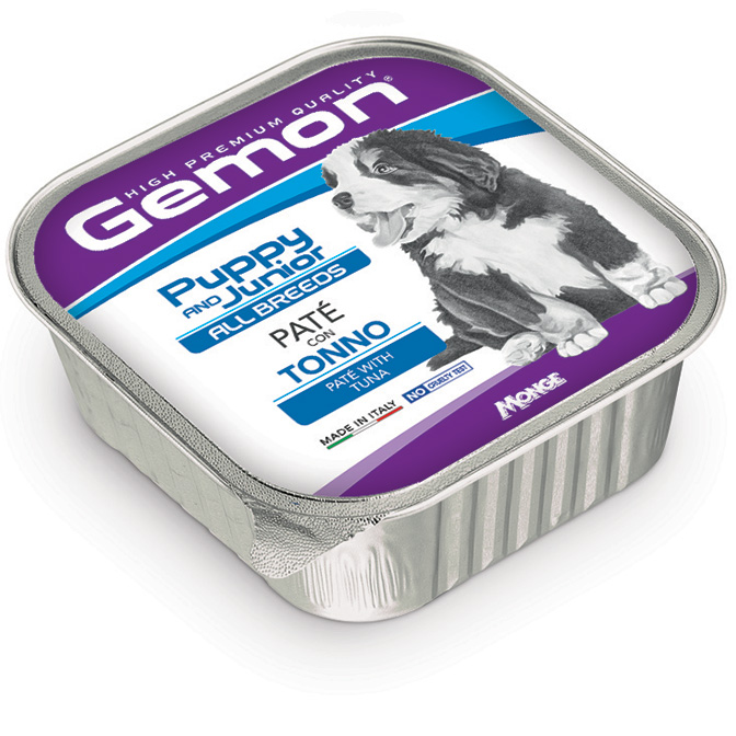 MONGE GEMON DOG PUPPY / JUNIOR TONNO PATE' E BOCCONCINI 150GR