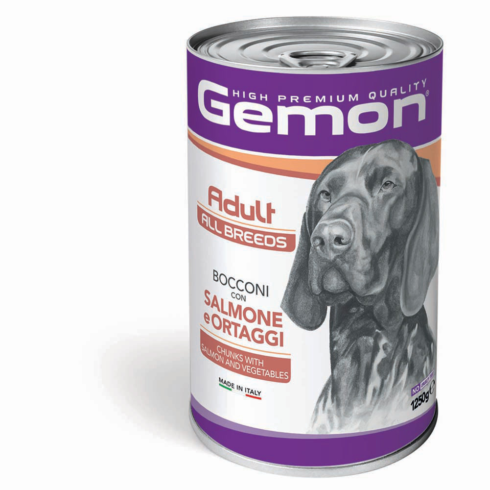 MONGE GEMON DOG ADULT ALL BREED SALMONE E ORTAGGI 1250GR