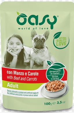 d OASY DOG STRACC AD MANZO/CARO 100G