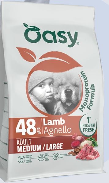 d OASY DOG MONO AD M/L AGNELLO10KG
