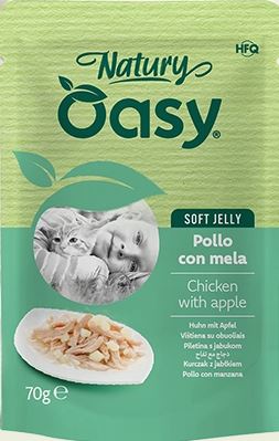 d OASY CAT NAT SOFT JELLY POLLO/MELA 70G
