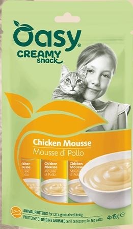 d OASY CAT CREAMY SNACK POLLO4X15G