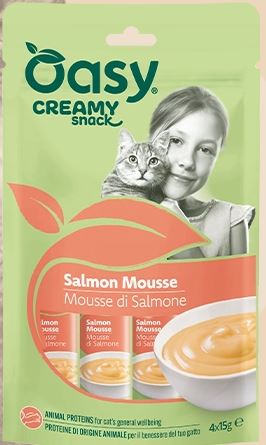 d OASY CAT CREAMY SNACK SALM 4X15G